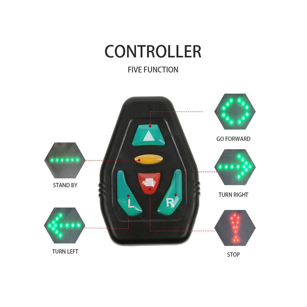 LED Turn Signal Backpack with Remote Control Water-Resistant USB Rechargeable Cycling Bag