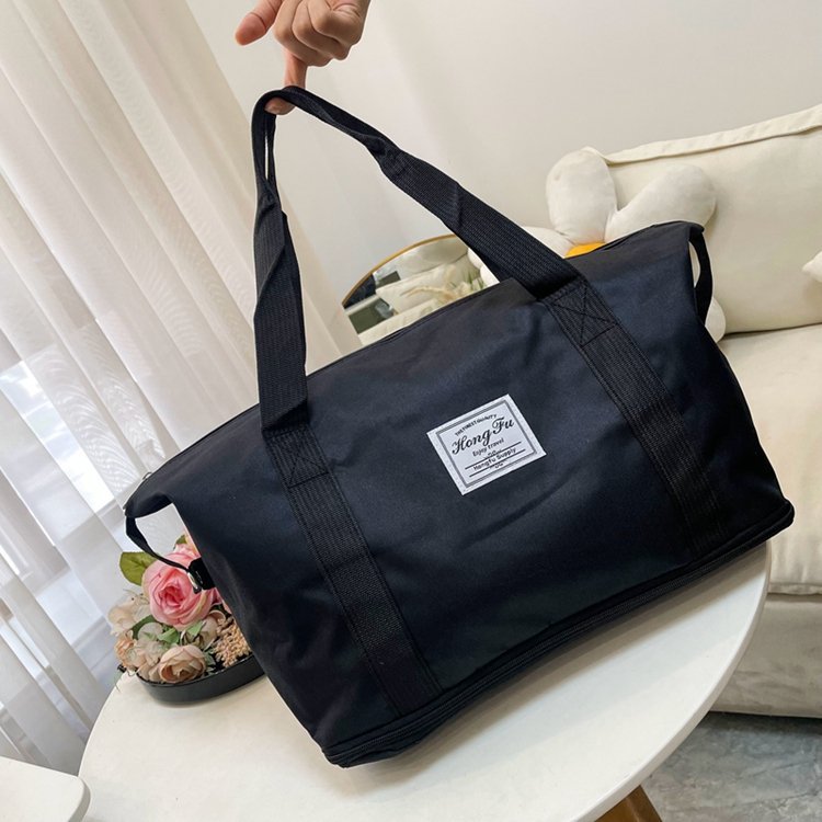 Foldable and expandable waterproof travel backpack with dual shoulder straps