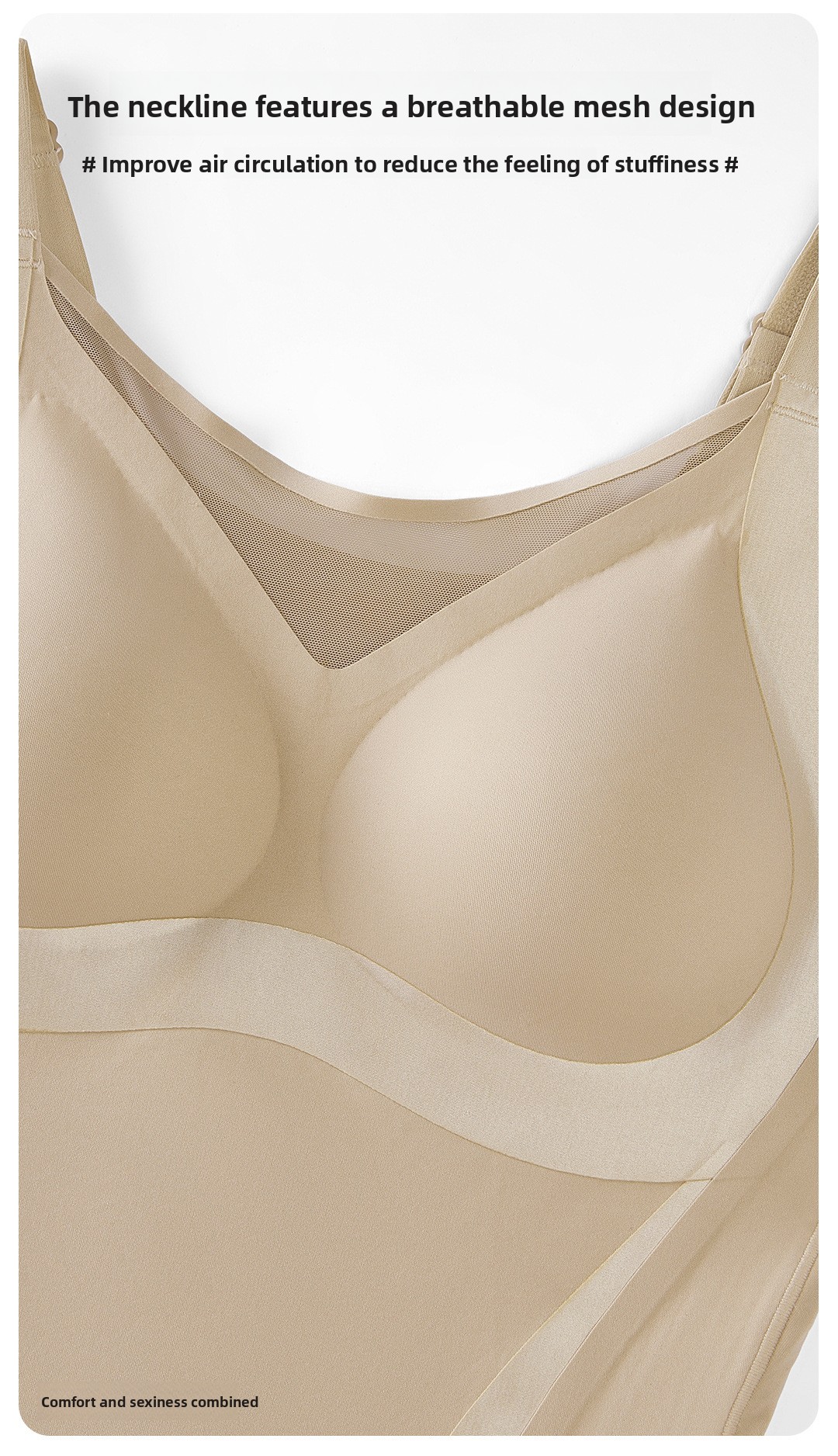Silent seamless one-piece breathable sports bra