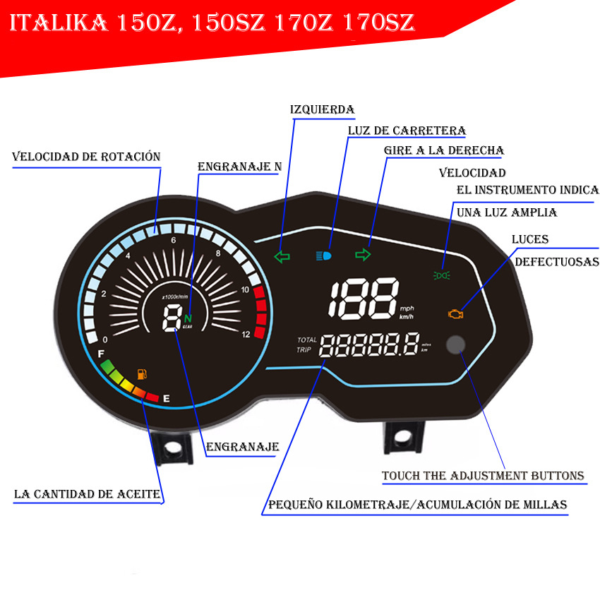 Digital Speedometer Instrument Assembly