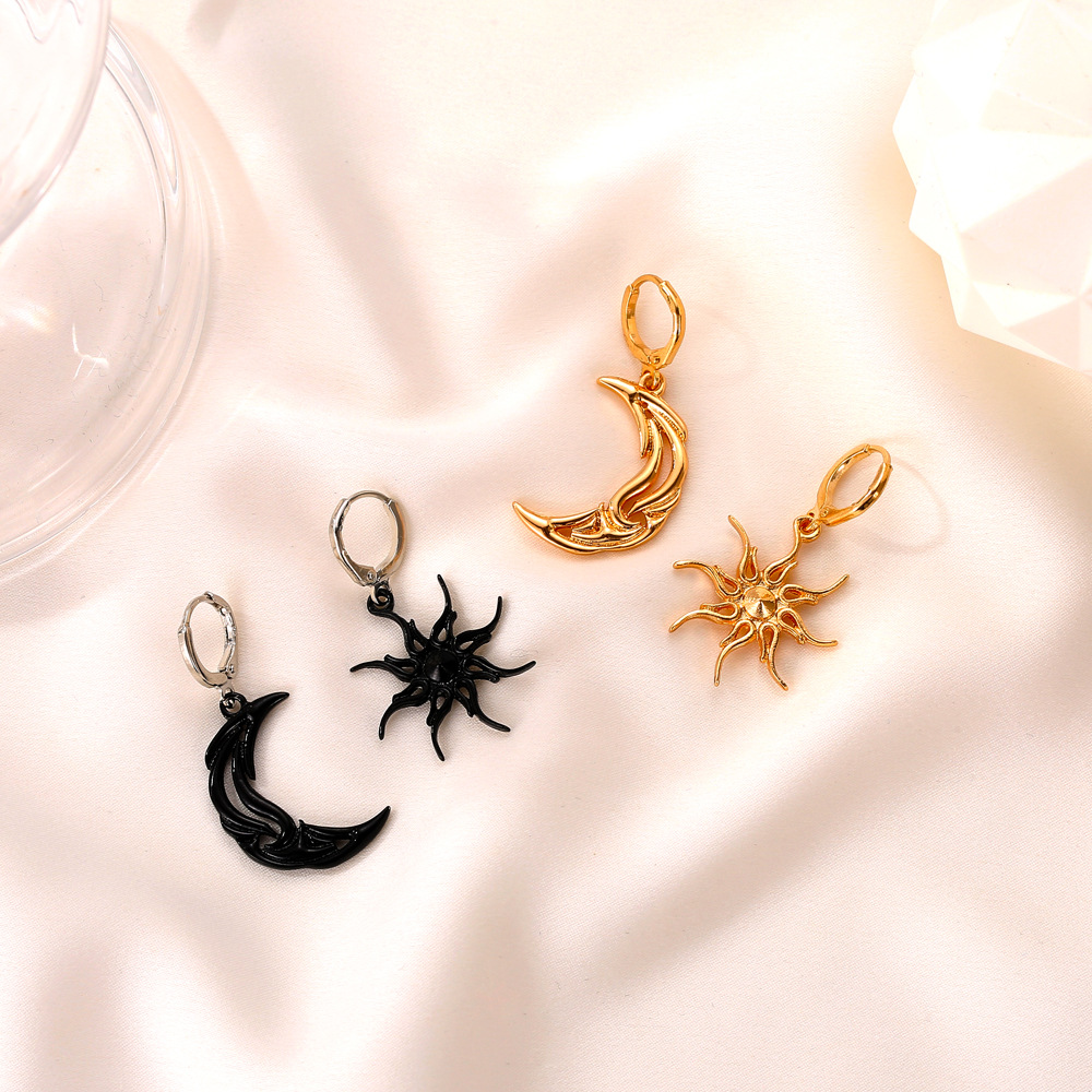 Sun and moon earrings