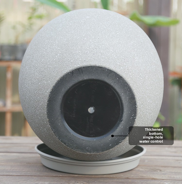 Nordic Style Stone-Look Plastic Plant Pot