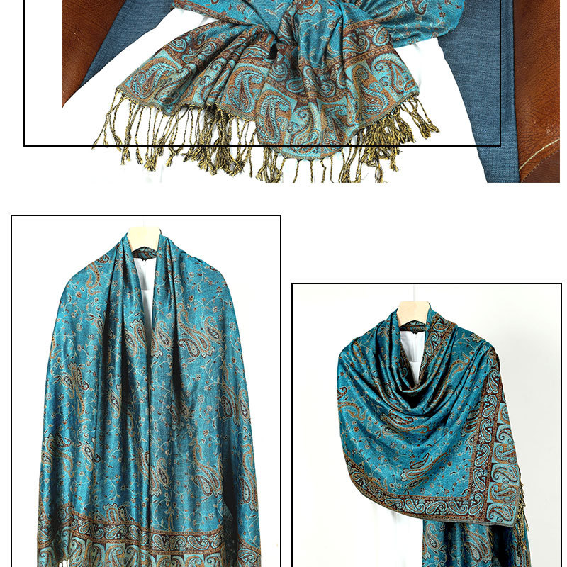Women's Jacquard Imitation Cashmere Shawl Wrap Long Scarf