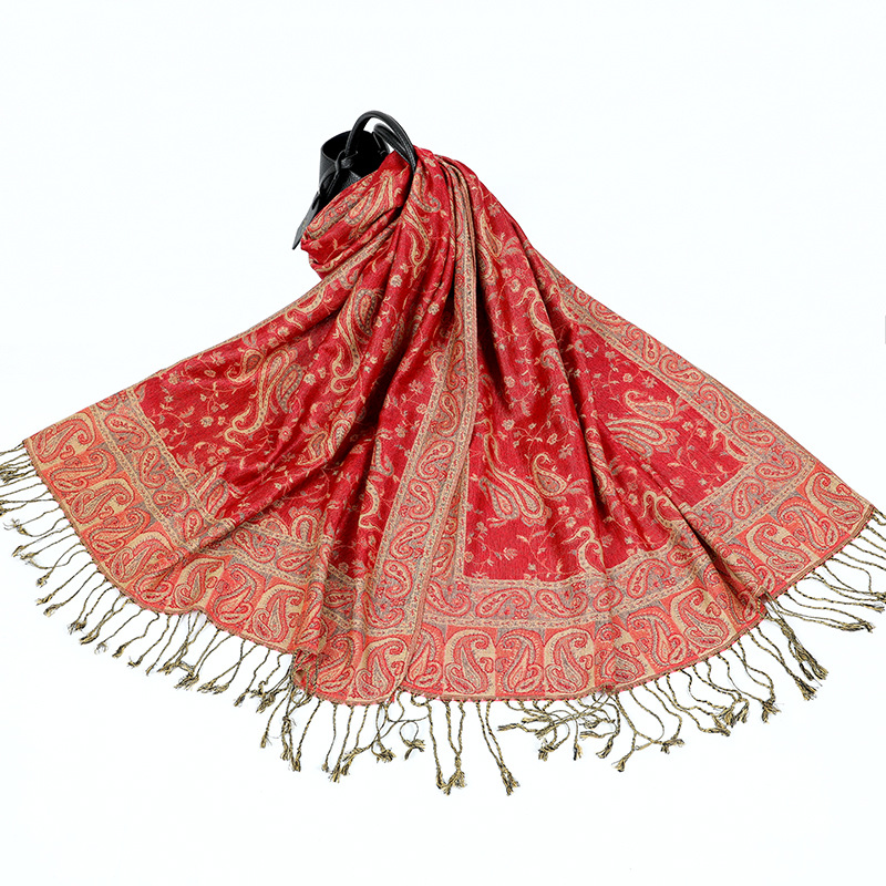 Women's Jacquard Imitation Cashmere Shawl Wrap Long Scarf
