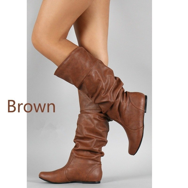 Women Over The Knee Flat Hidden Heel Thermal Boots