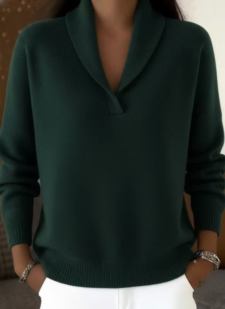 A new solid-color pullover loose top for autumn and winter