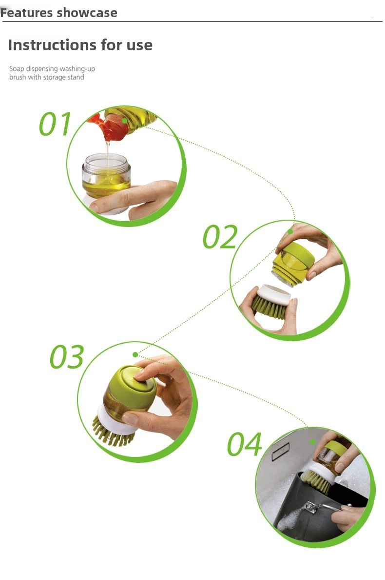 2-in-1 Soap Dispensing Dish Brush