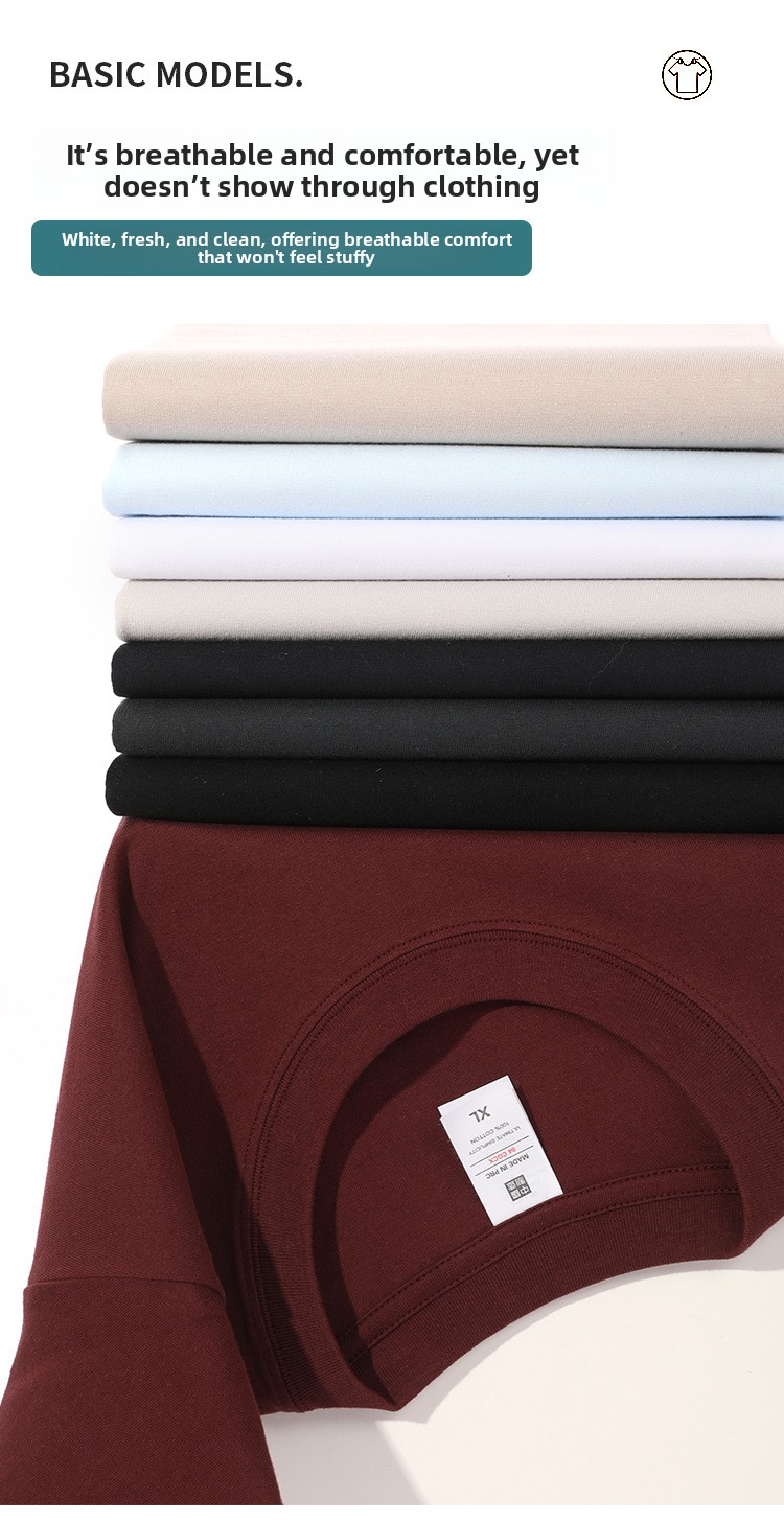 Men's cotton long-sleeved T-shirt