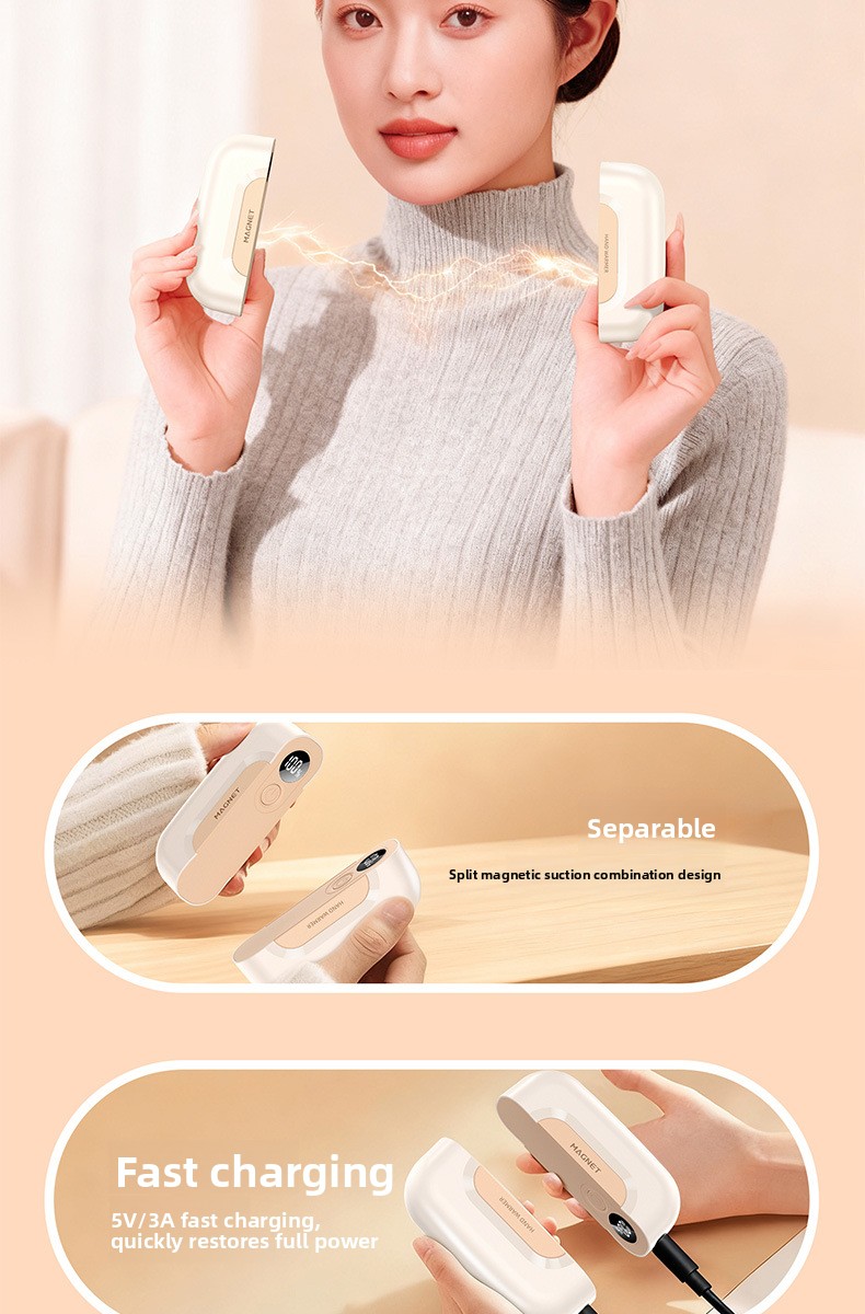 Rechargeable Split Magnetic Hand Warmer