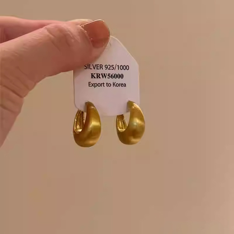 Korean Style Geometric Alloy Earrings