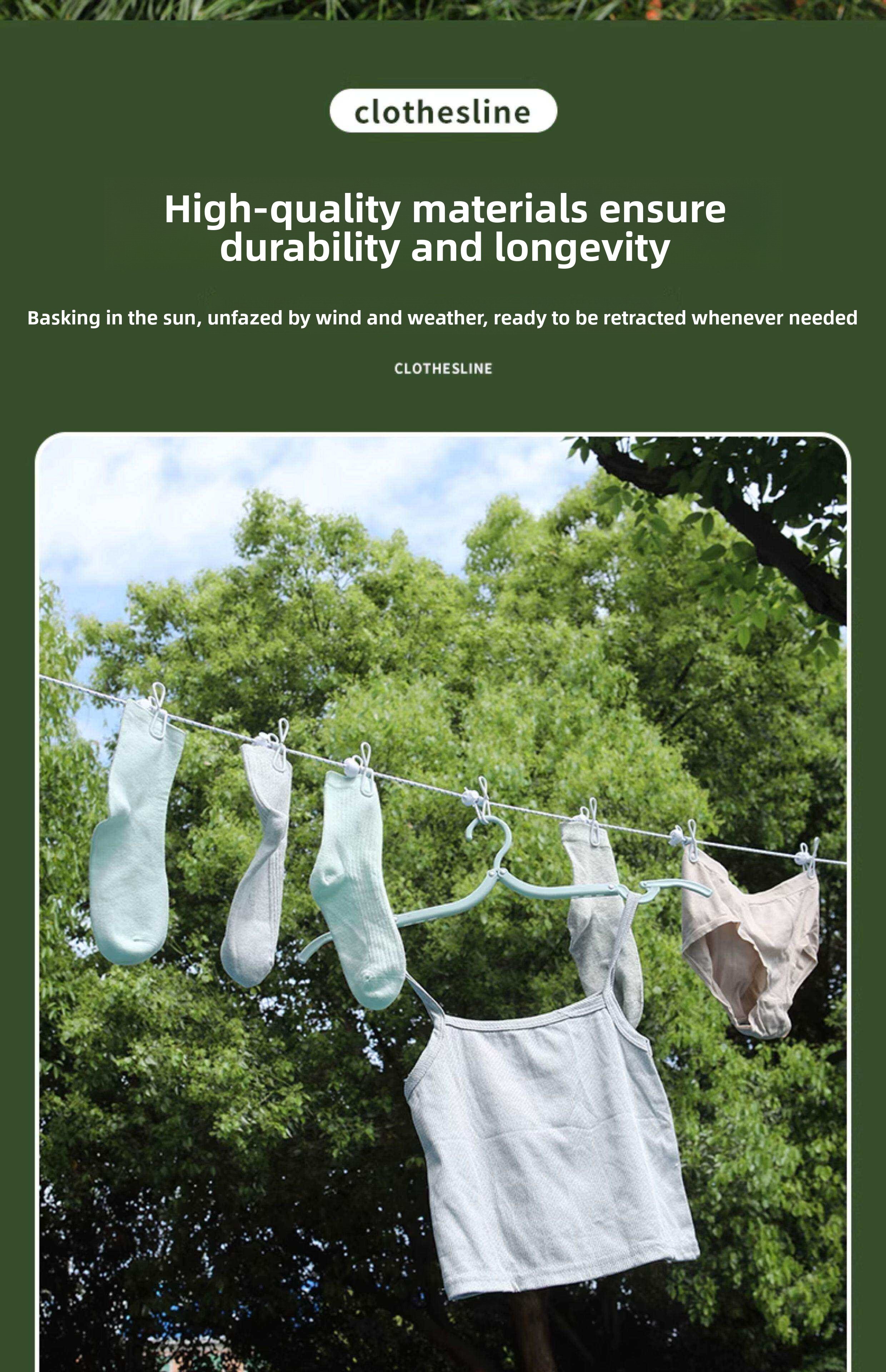 Portable Outdoor Clothesline Clips