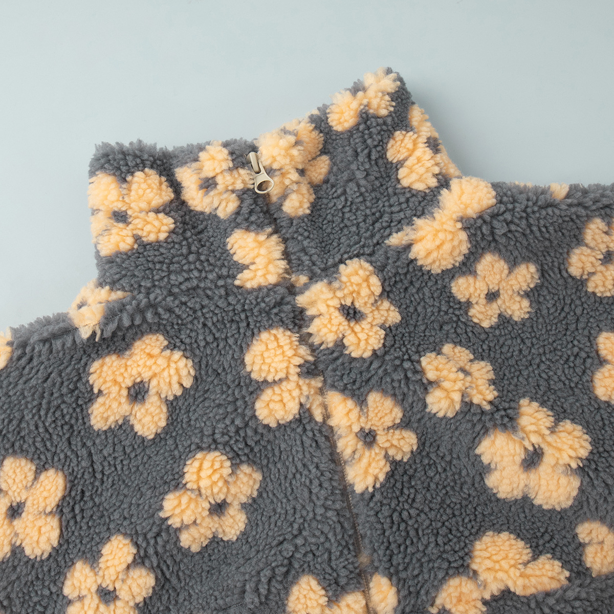 fleece floral sweatshirt