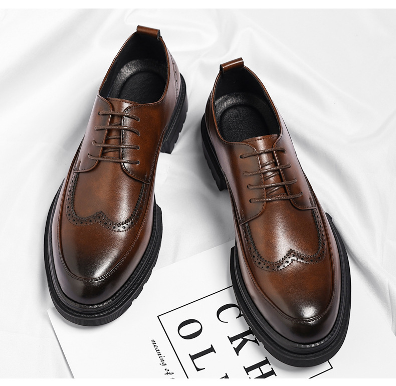 Inner Height Increase of 9cm Casual Groom Wedding Shoes
