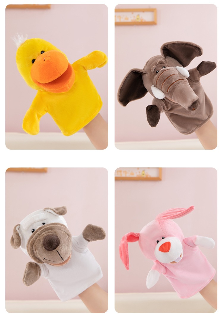 Open-mouthed animal puppets