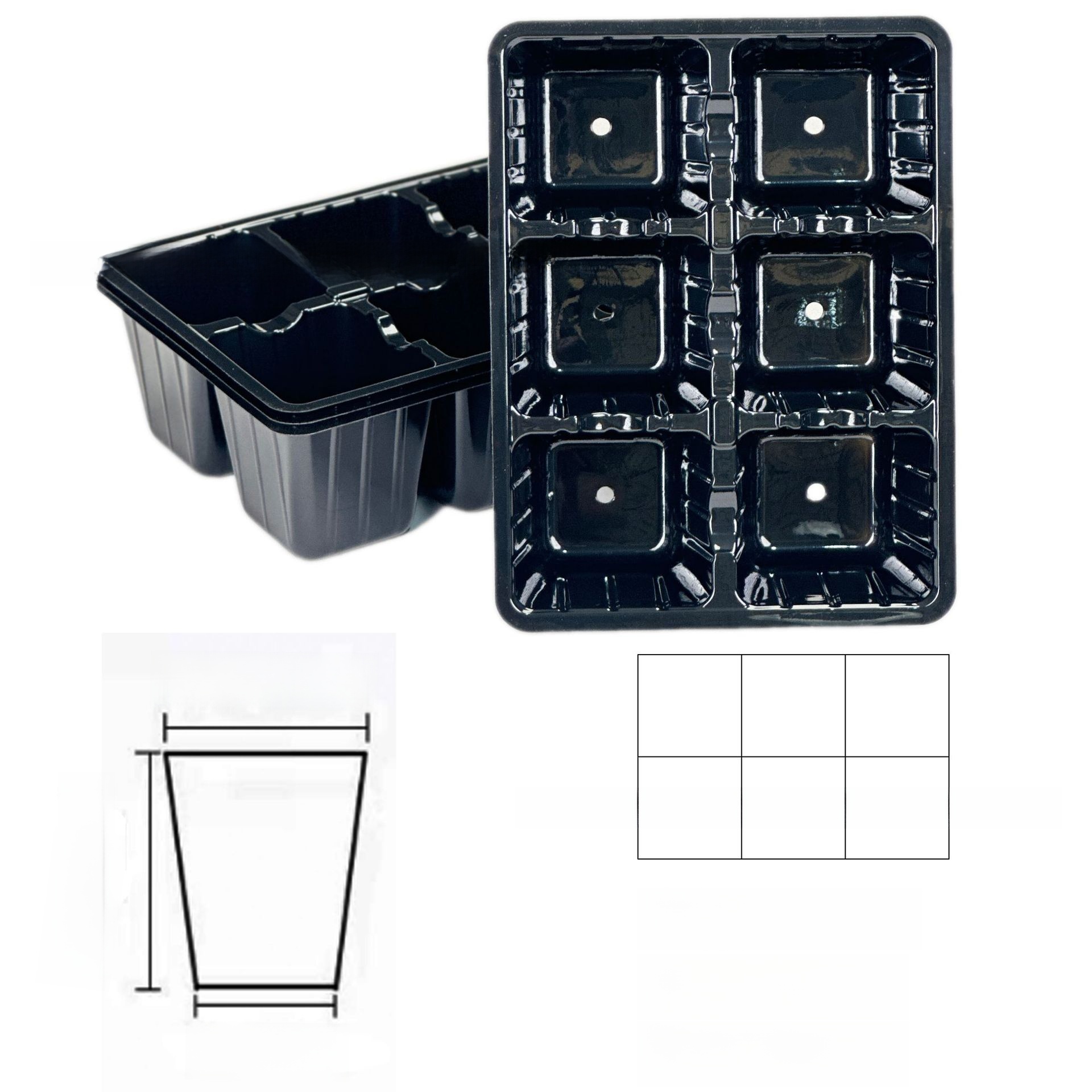 Seedling tray - 6/12 hole plastic cover for seedling pots