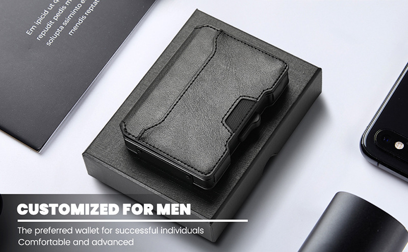 Leather anti-theft cardholder wallet
