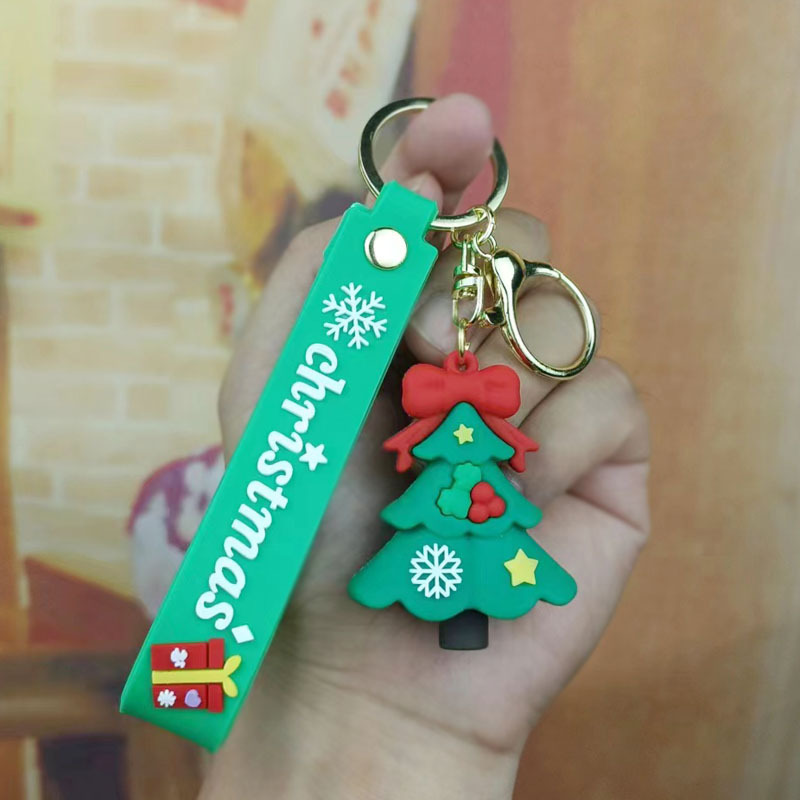 Christmas Keychain Santa Claus Keychain Car Pendant