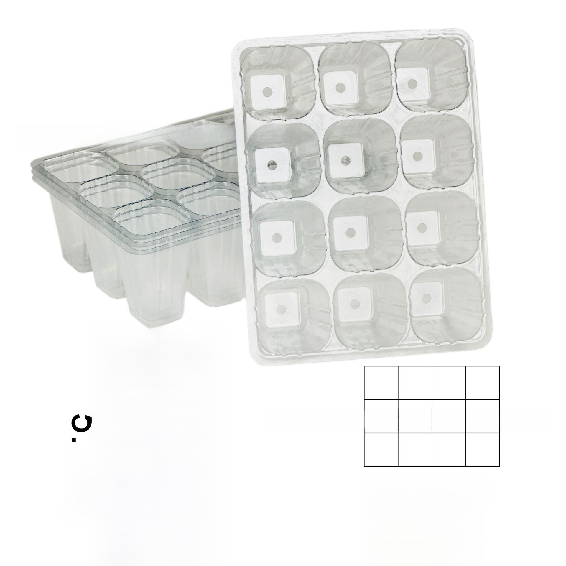 Seedling tray - 6/12 hole plastic cover for seedling pots