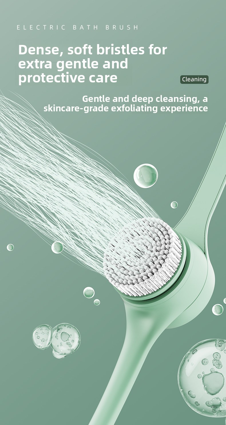 Rotating electric bath brush