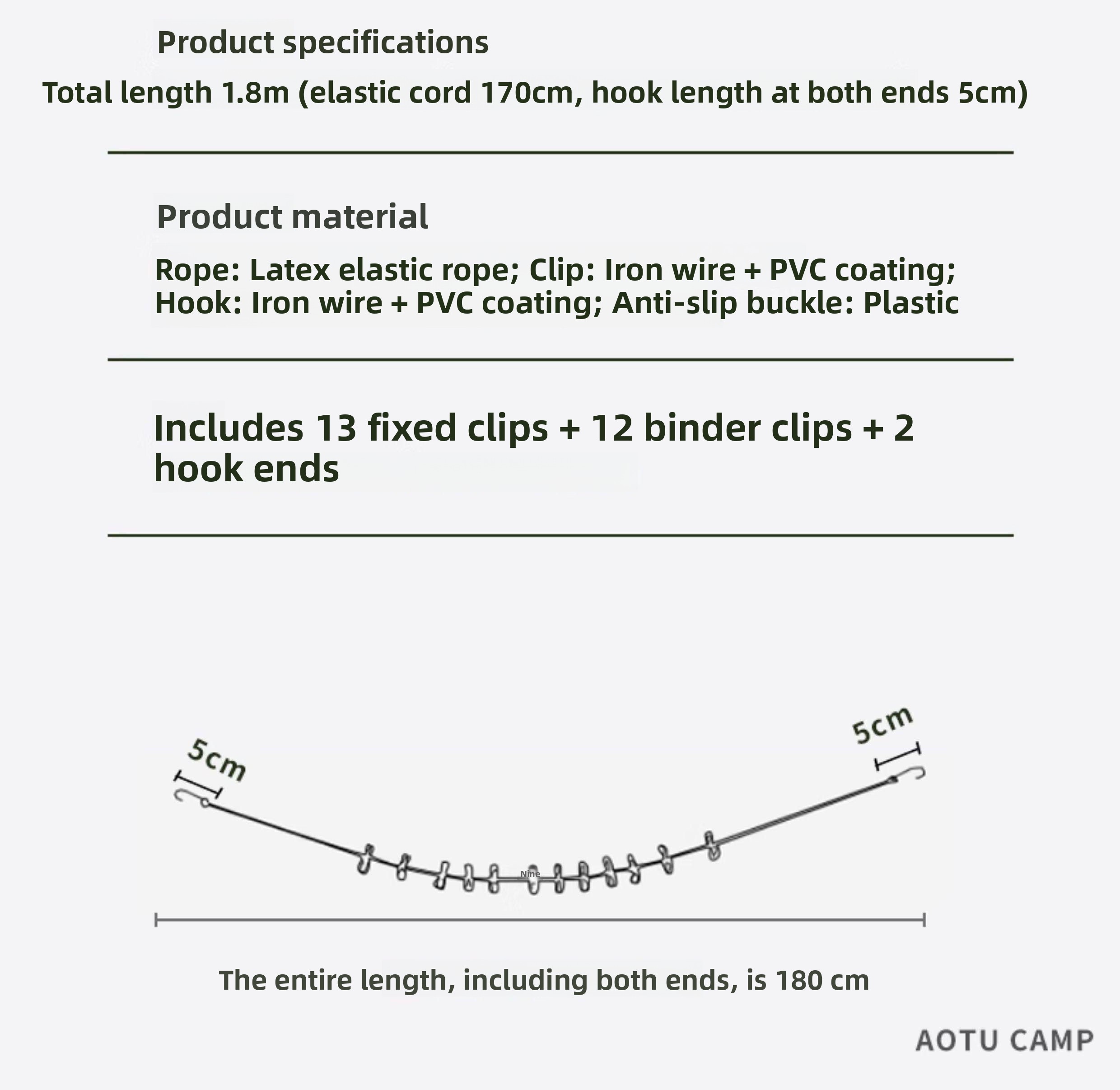 Portable Outdoor Clothesline Clips