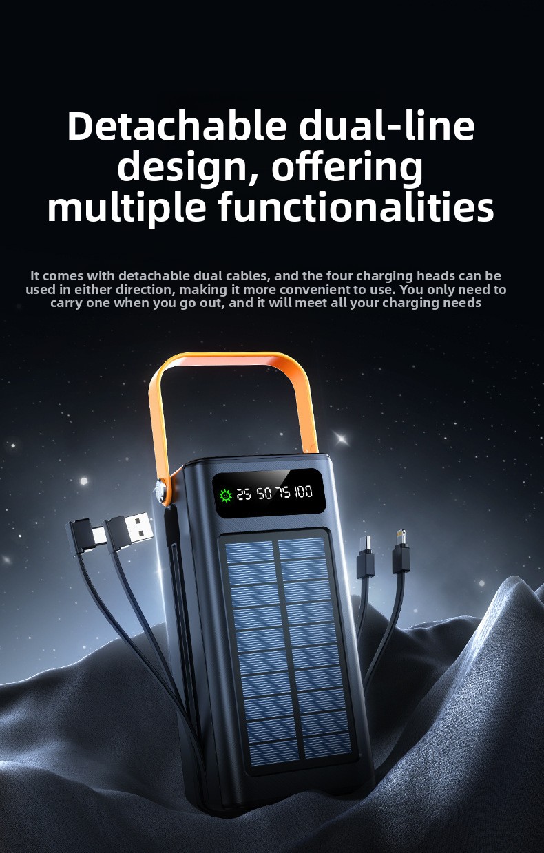 Outdoor solar super-fast charging portable battery