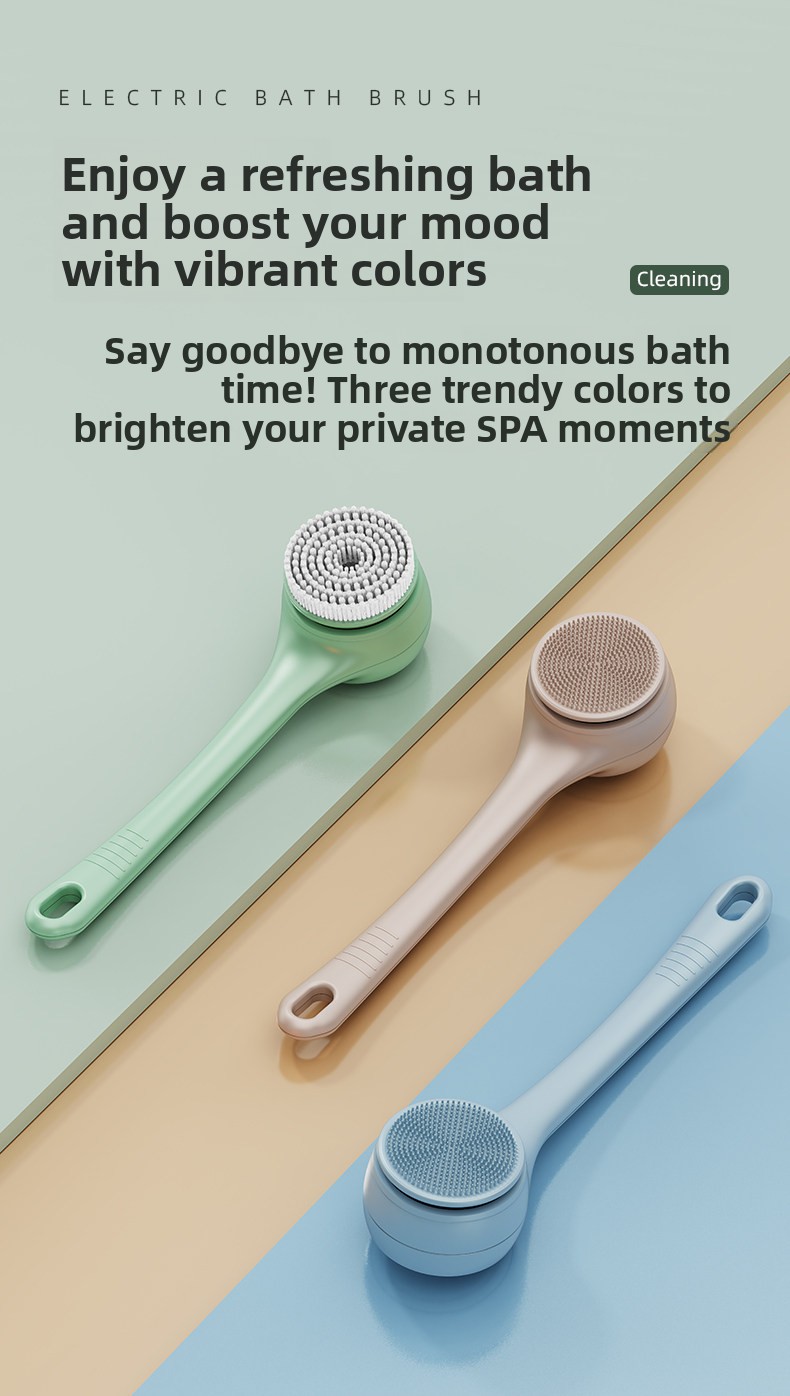Rotating electric bath brush