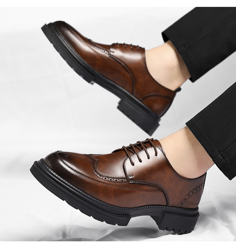 Inner Height Increase of 9cm Casual Groom Wedding Shoes