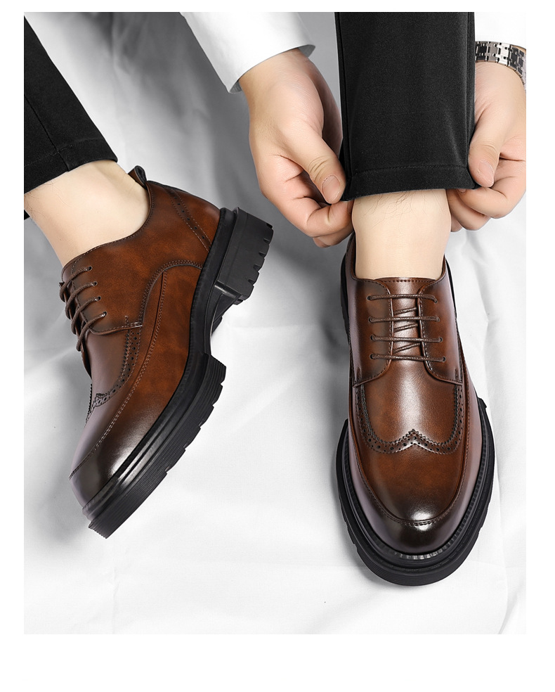 Inner Height Increase of 9cm Casual Groom Wedding Shoes