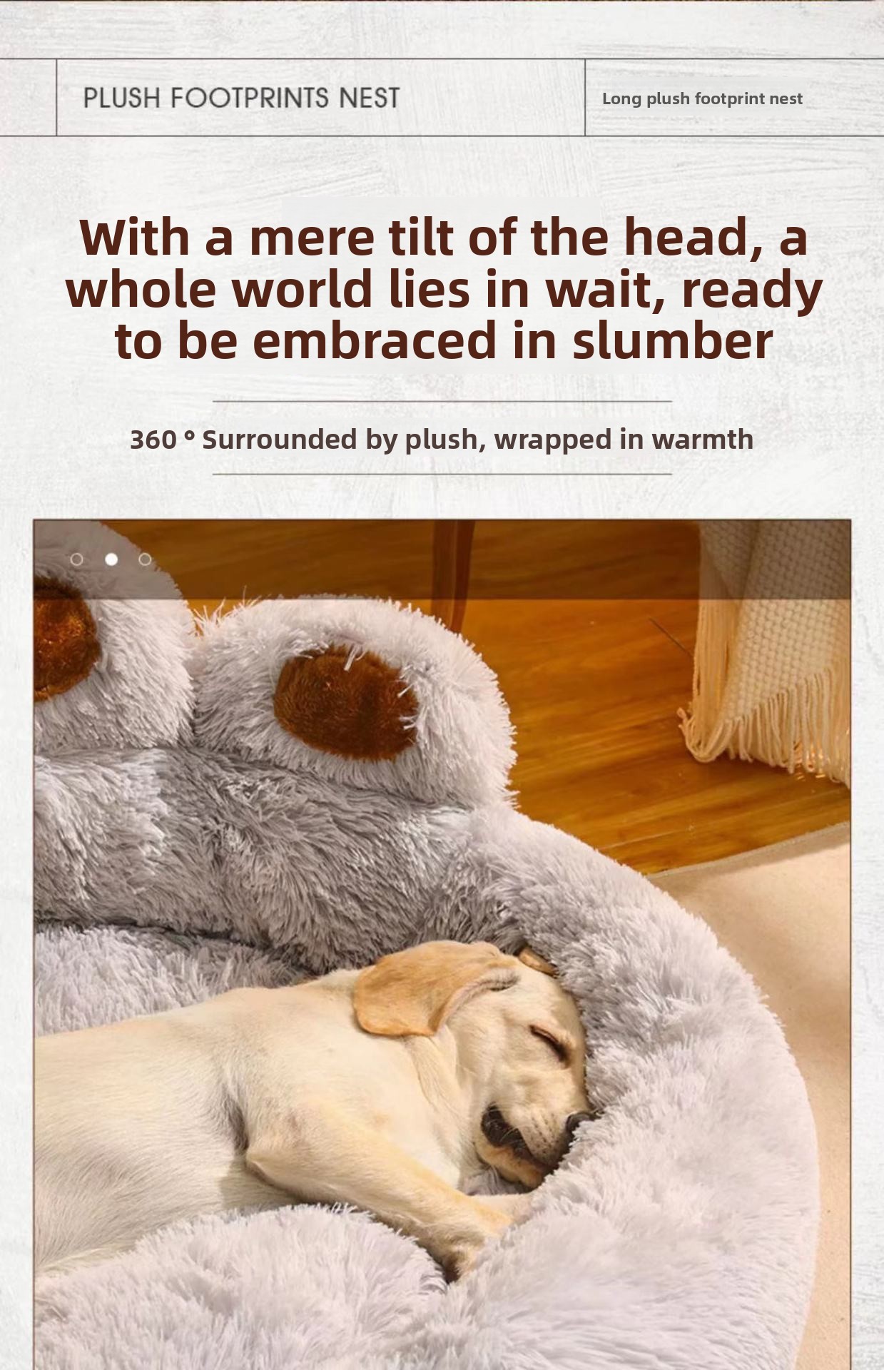 Bear paw-shaped pet sofa cushion