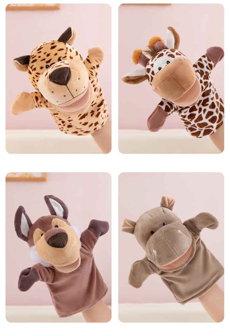 Open-mouthed animal puppets