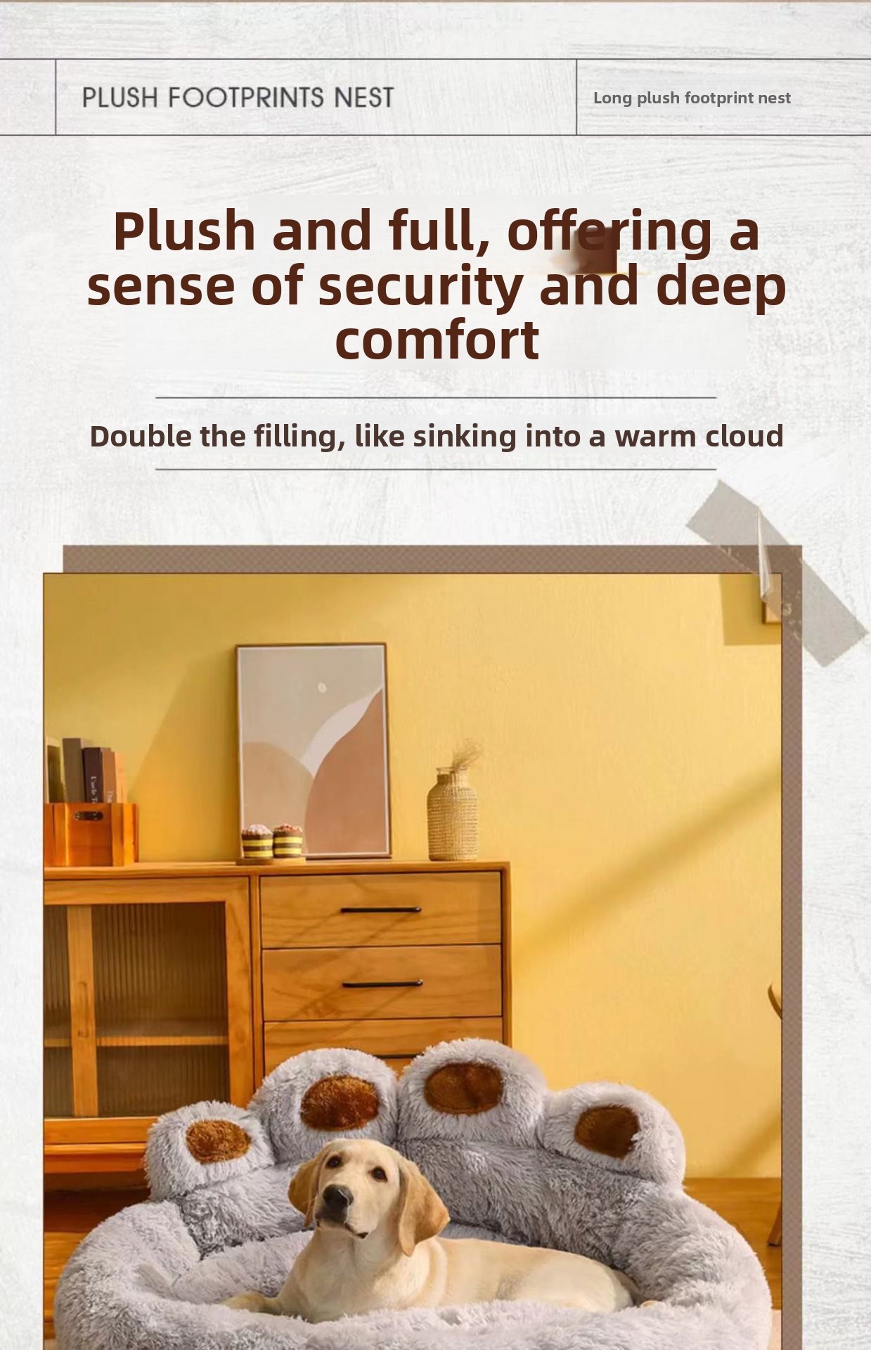 Bear paw-shaped pet sofa cushion