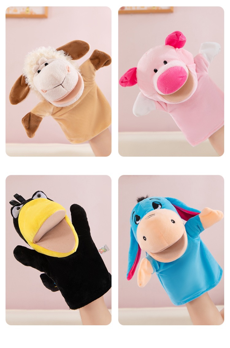 Open-mouthed animal puppets