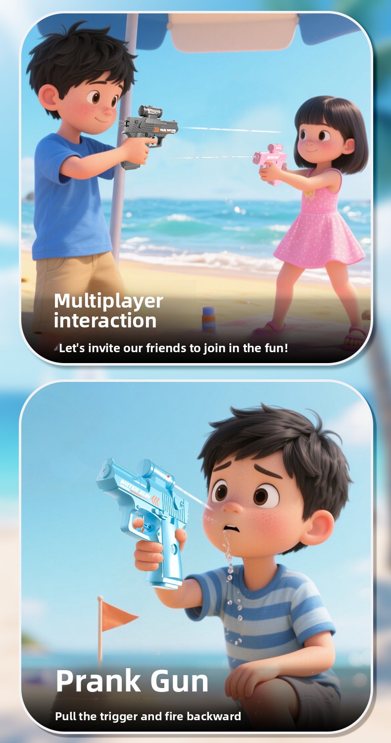 Double-headed double-sided water gun