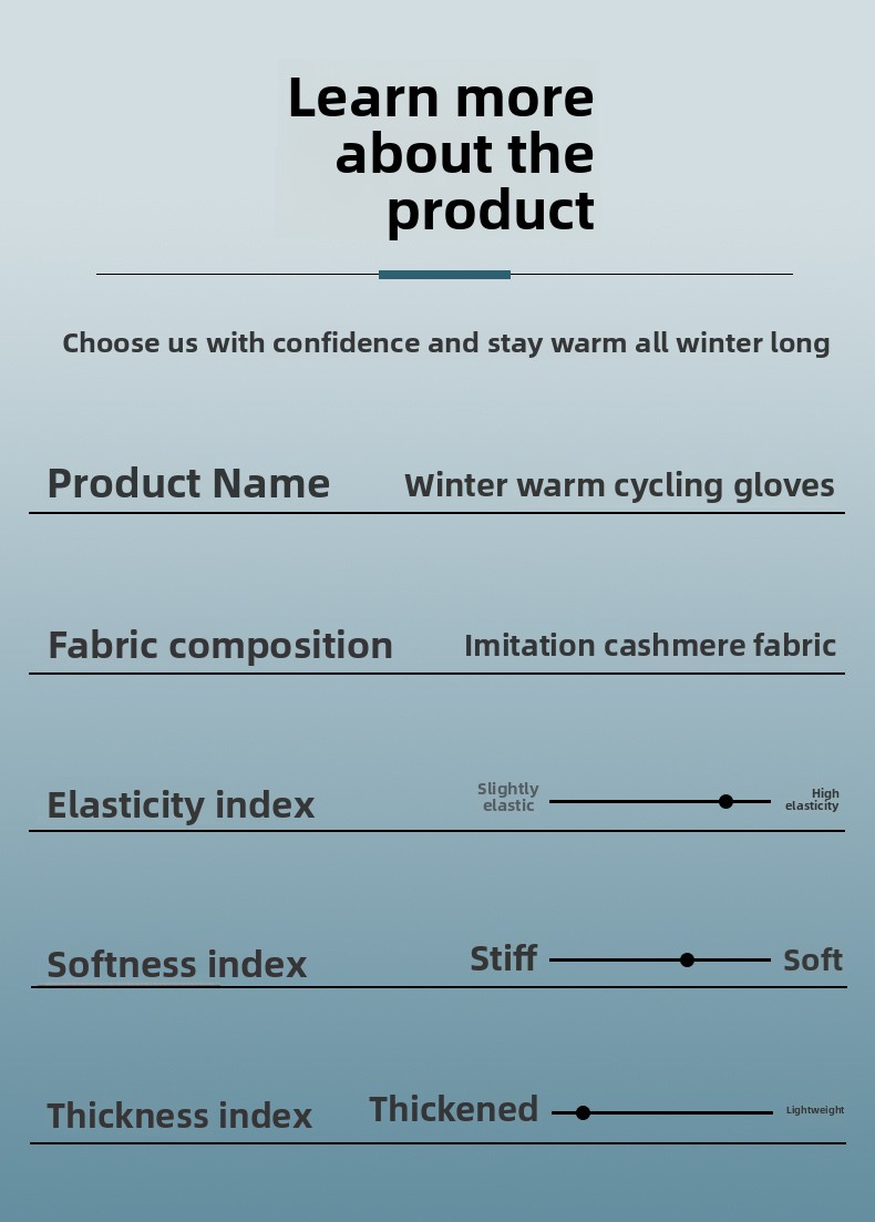 Winter Touchscreen Warm Plush Lined Knit Gloves Anti-Slip Windproof