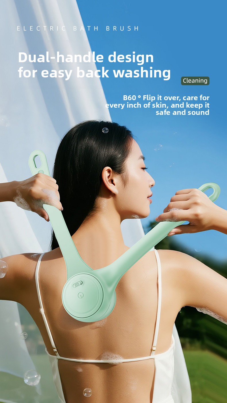 Rotating electric bath brush