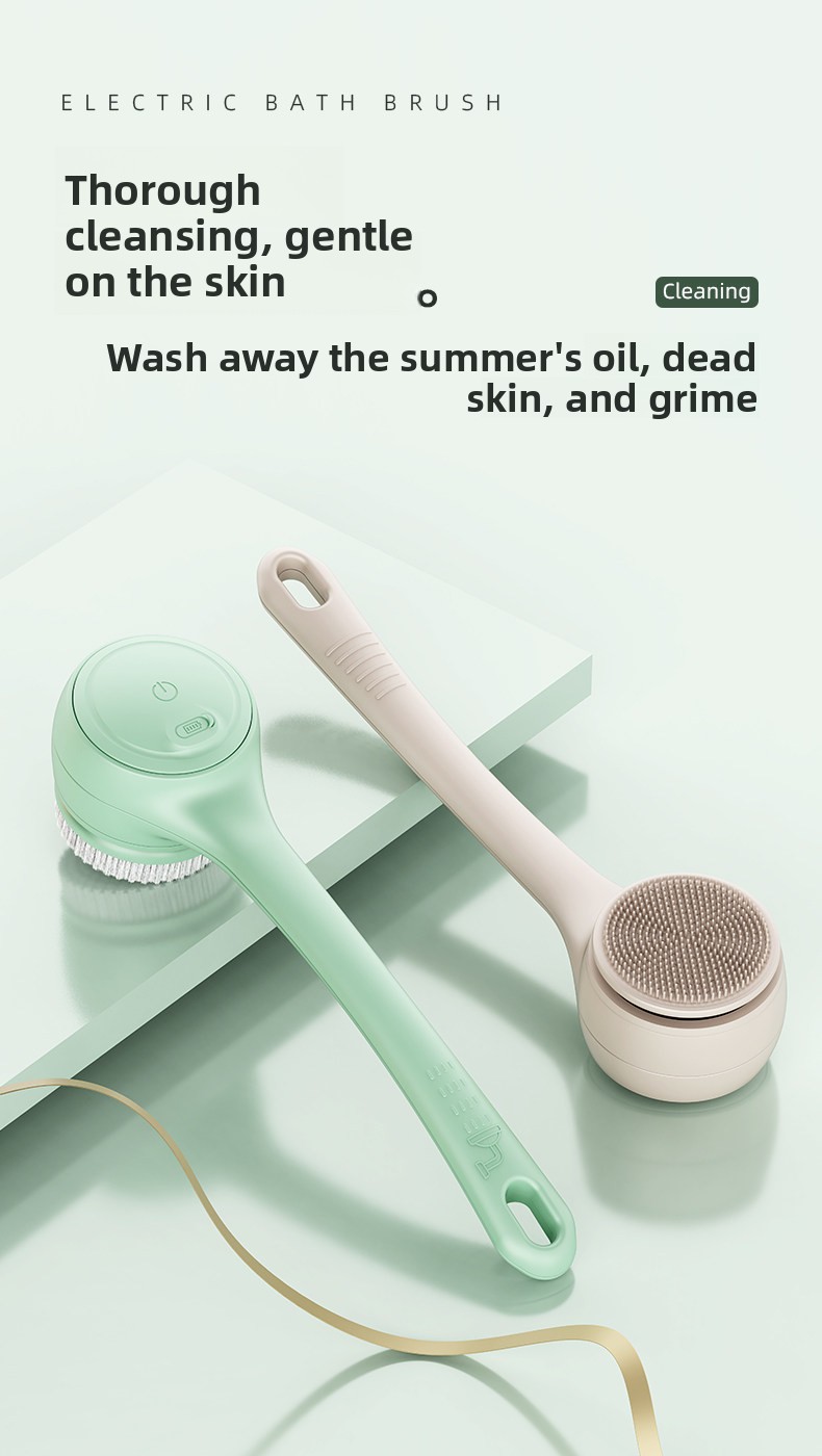 Rotating electric bath brush
