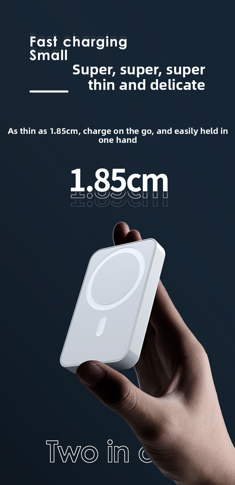 Wireless charging magnetic suction power bank