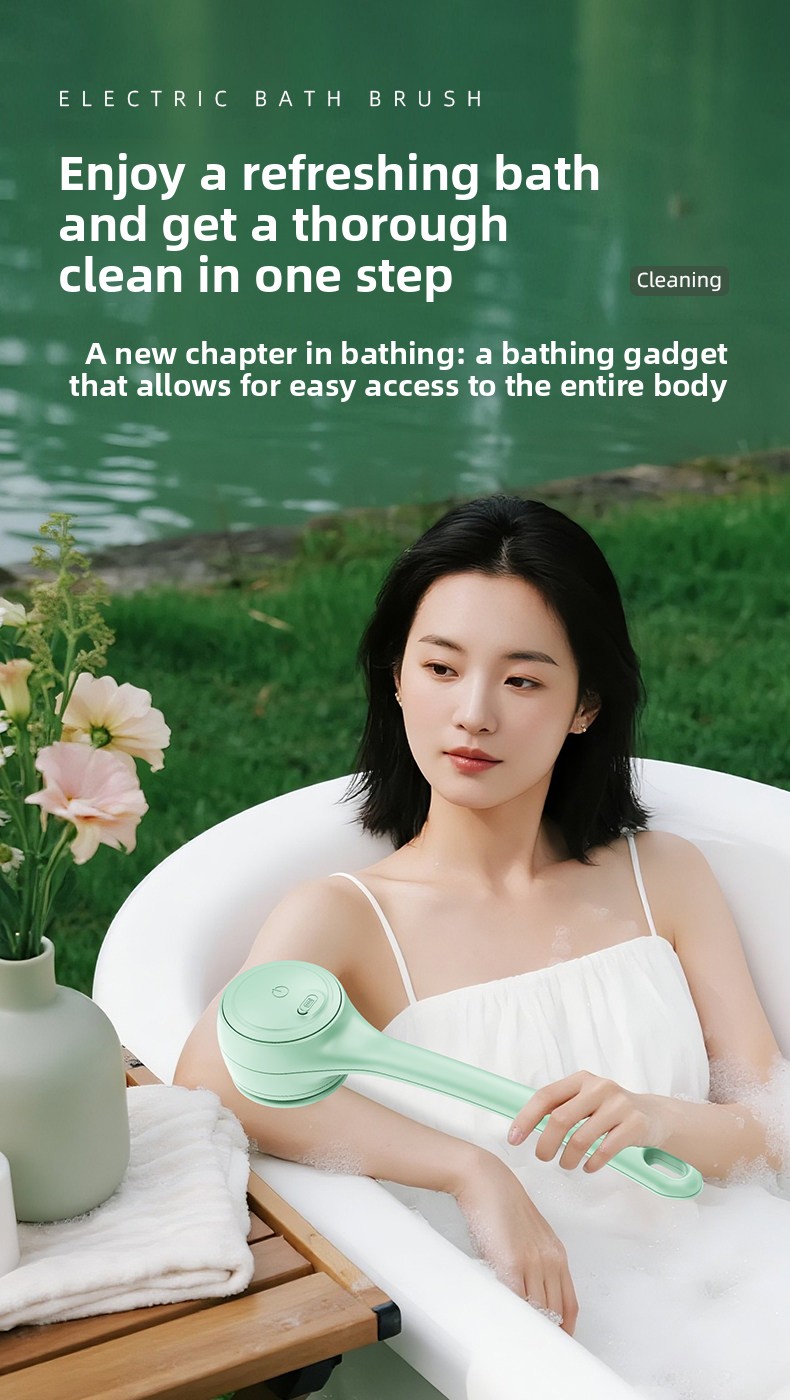 Rotating electric bath brush