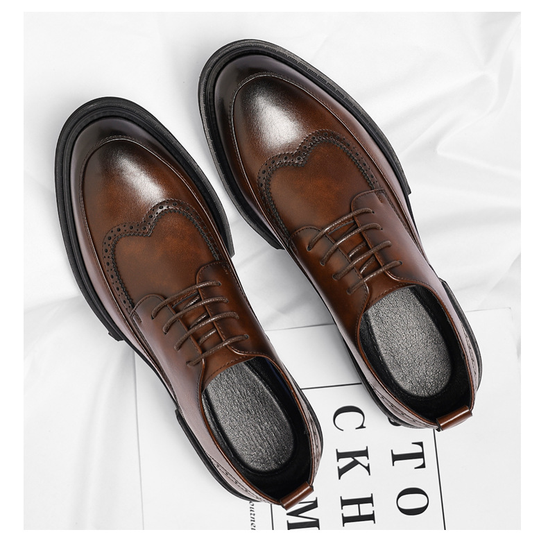 Inner Height Increase of 9cm Casual Groom Wedding Shoes