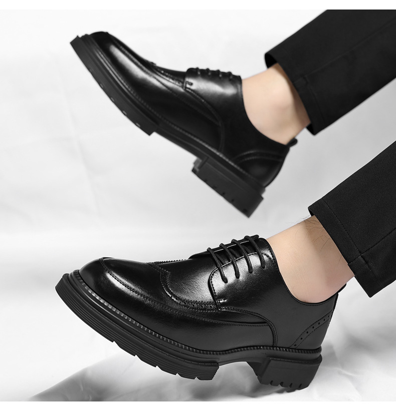 Inner Height Increase of 9cm Casual Groom Wedding Shoes