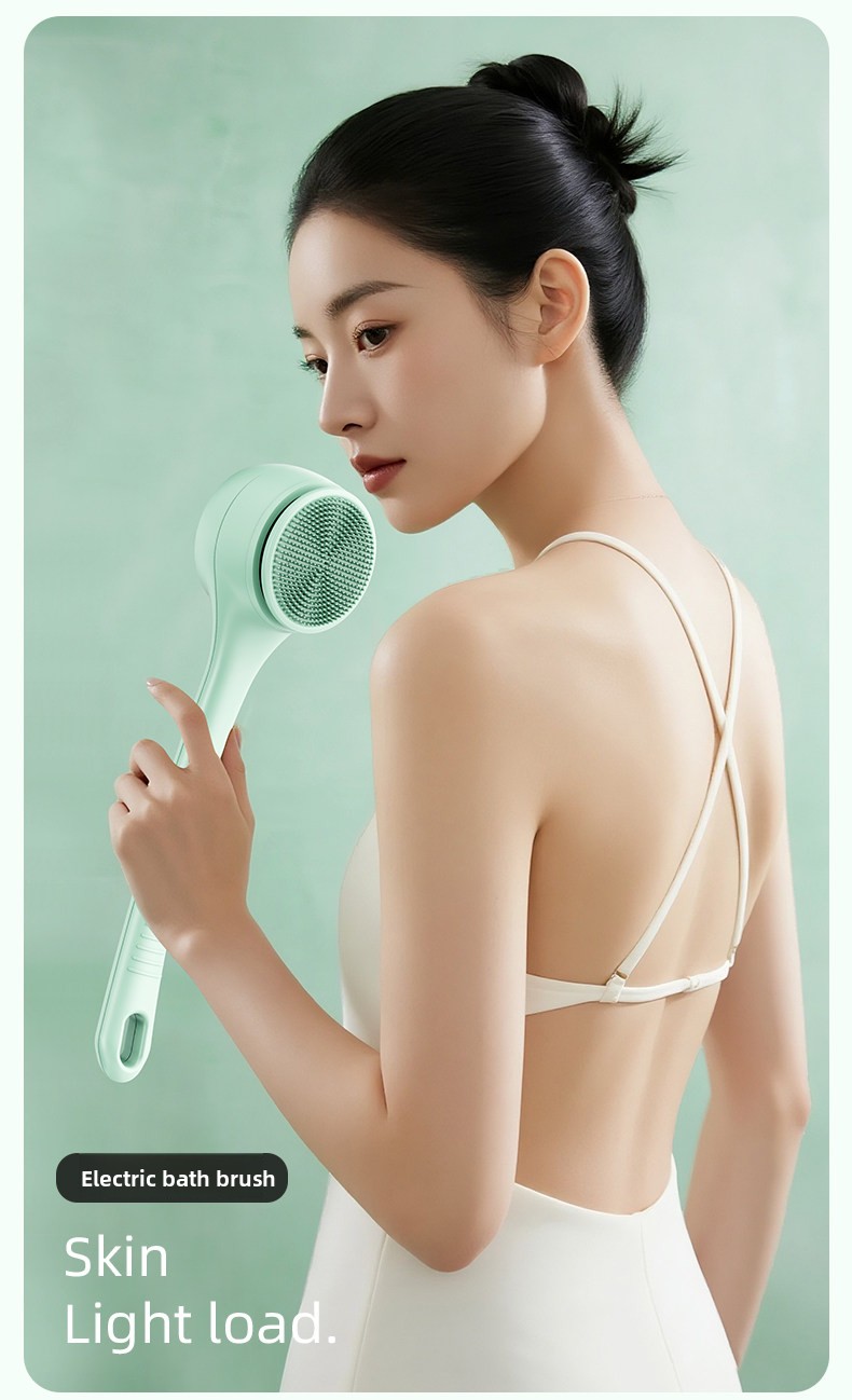 Rotating electric bath brush