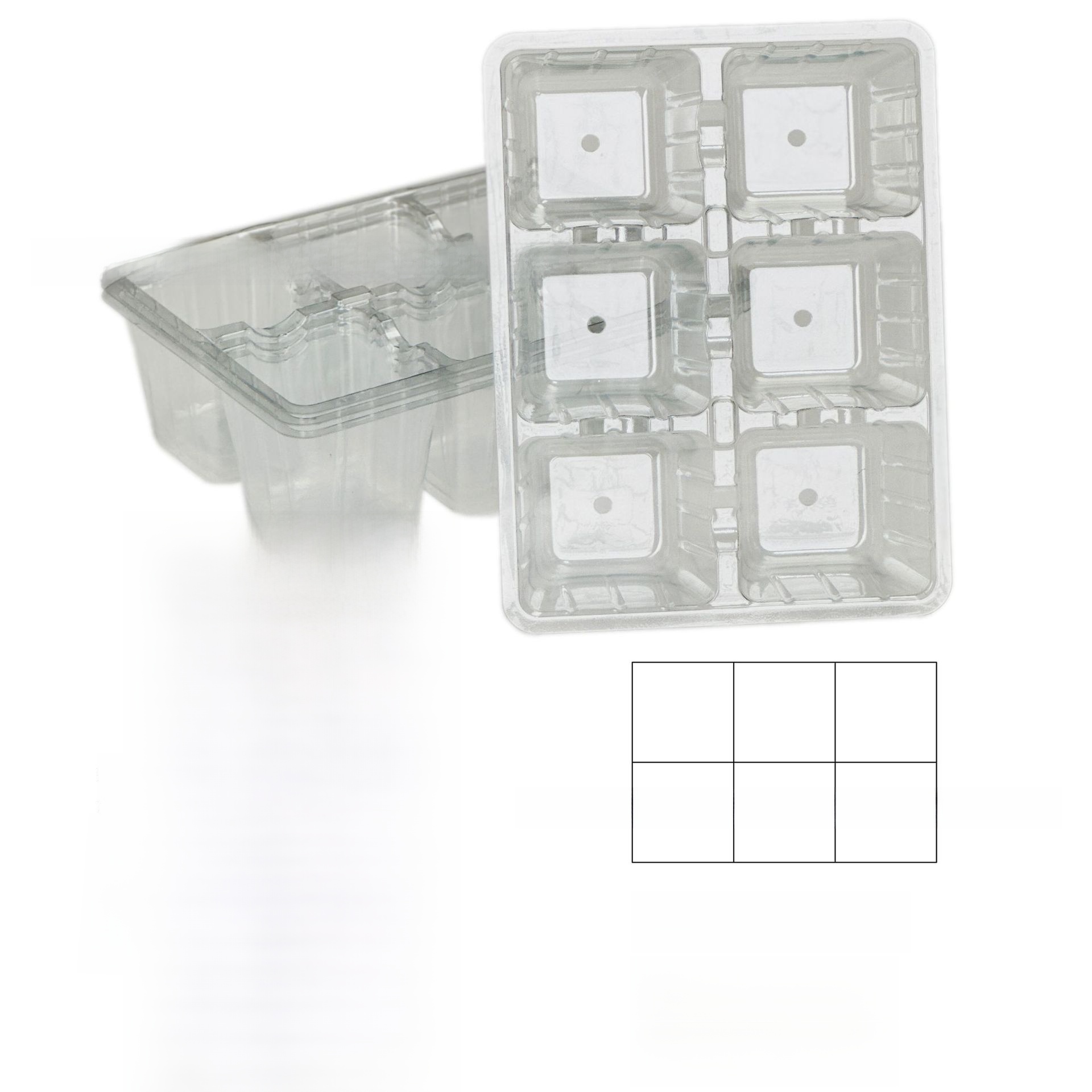 Seedling tray - 6/12 hole plastic cover for seedling pots