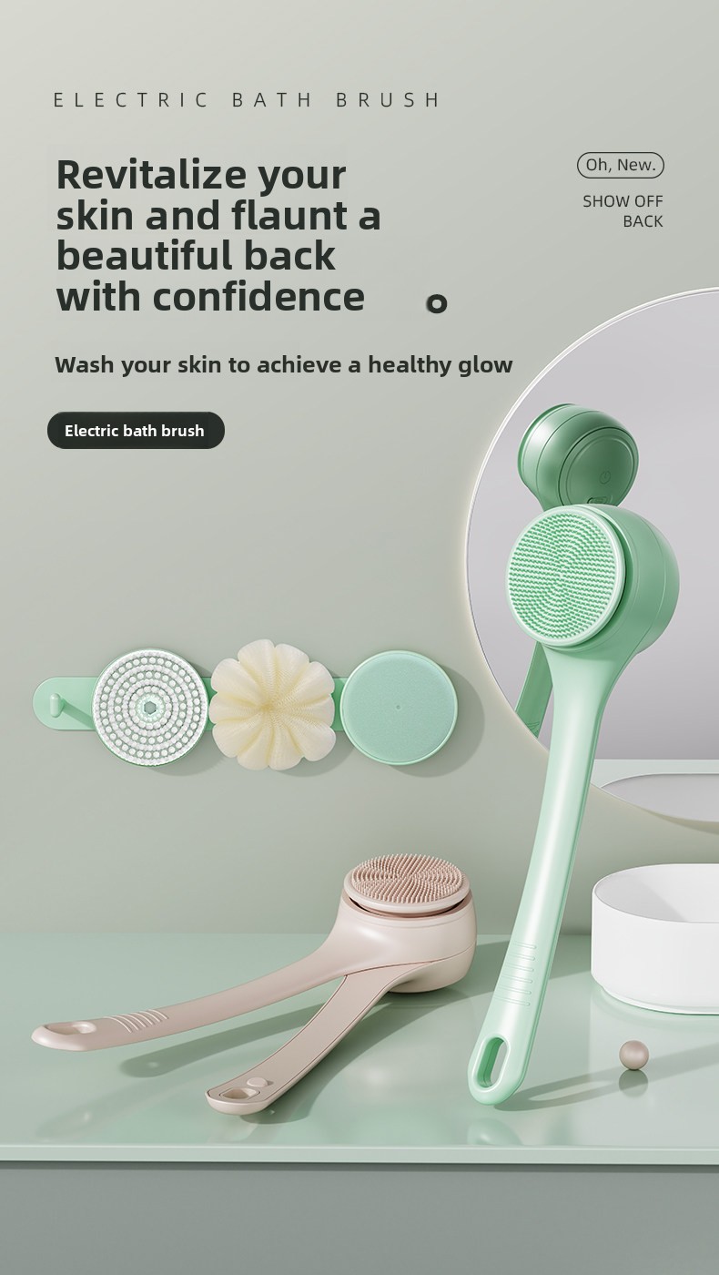 Rotating electric bath brush