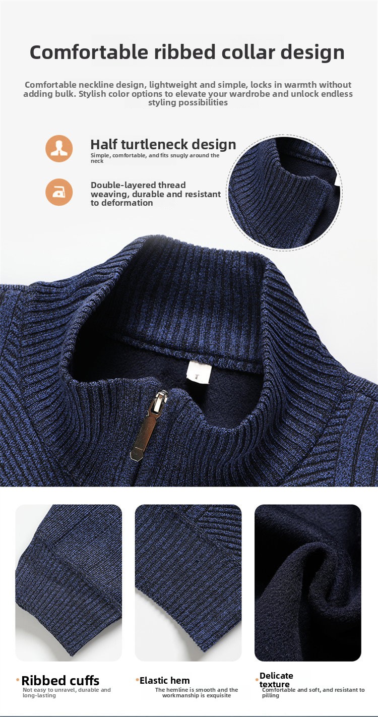 Men's thick and warm pullover sweater