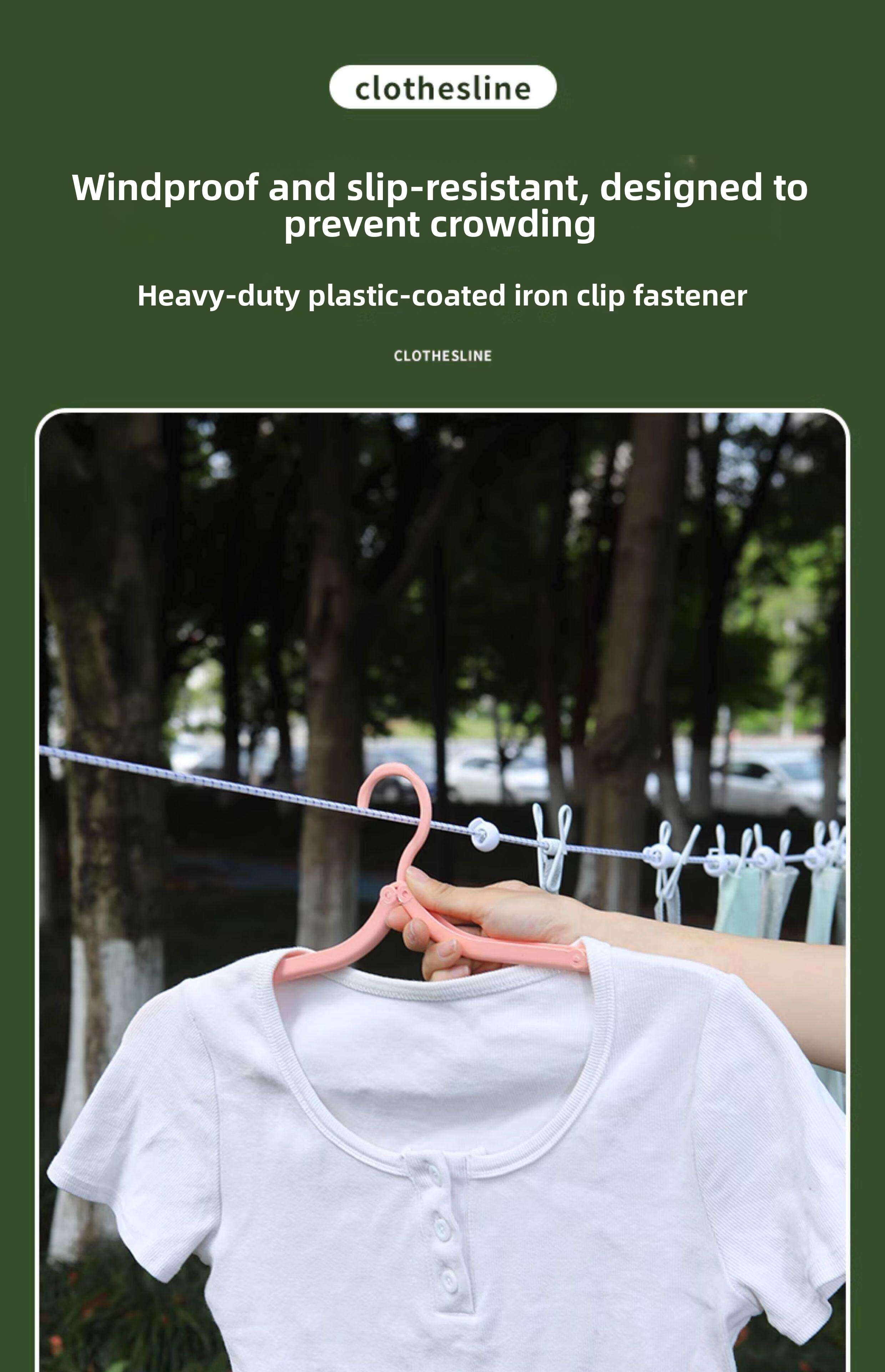 Portable Outdoor Clothesline Clips