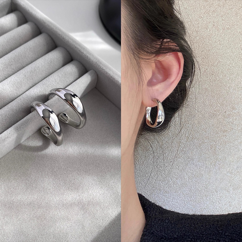 Korean Style Geometric Alloy Earrings