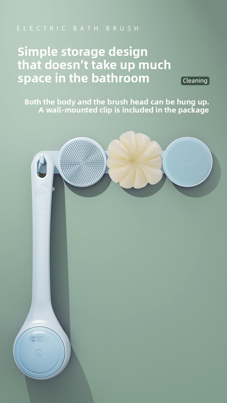 Rotating electric bath brush
