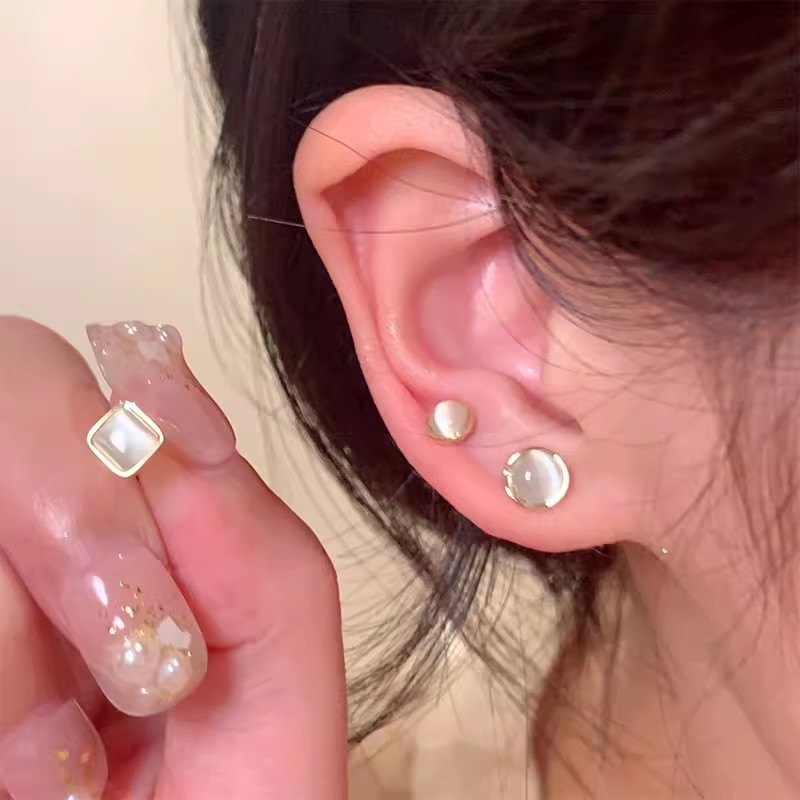 Korean Style Geometric Alloy Earrings