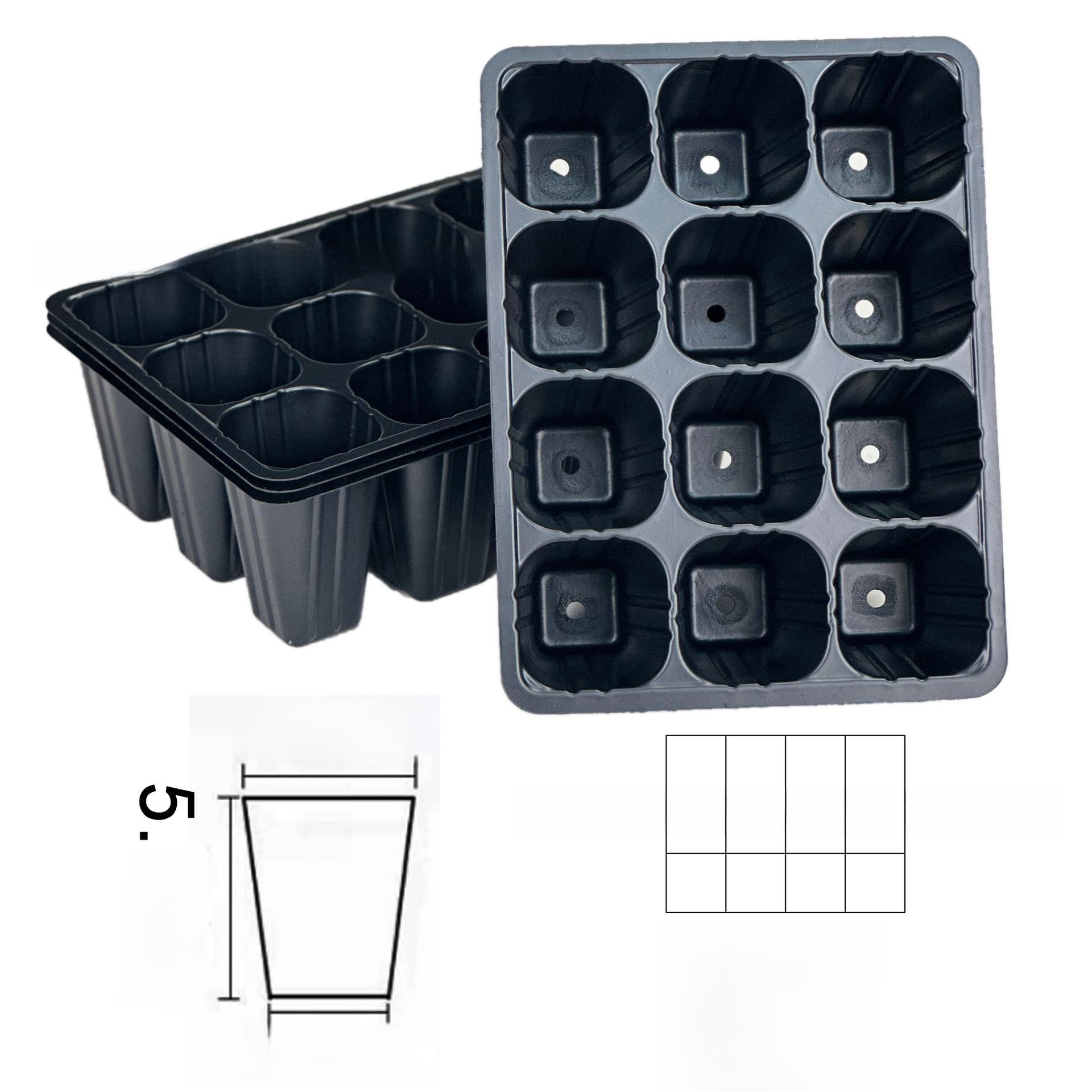 Seedling tray - 6/12 hole plastic cover for seedling pots