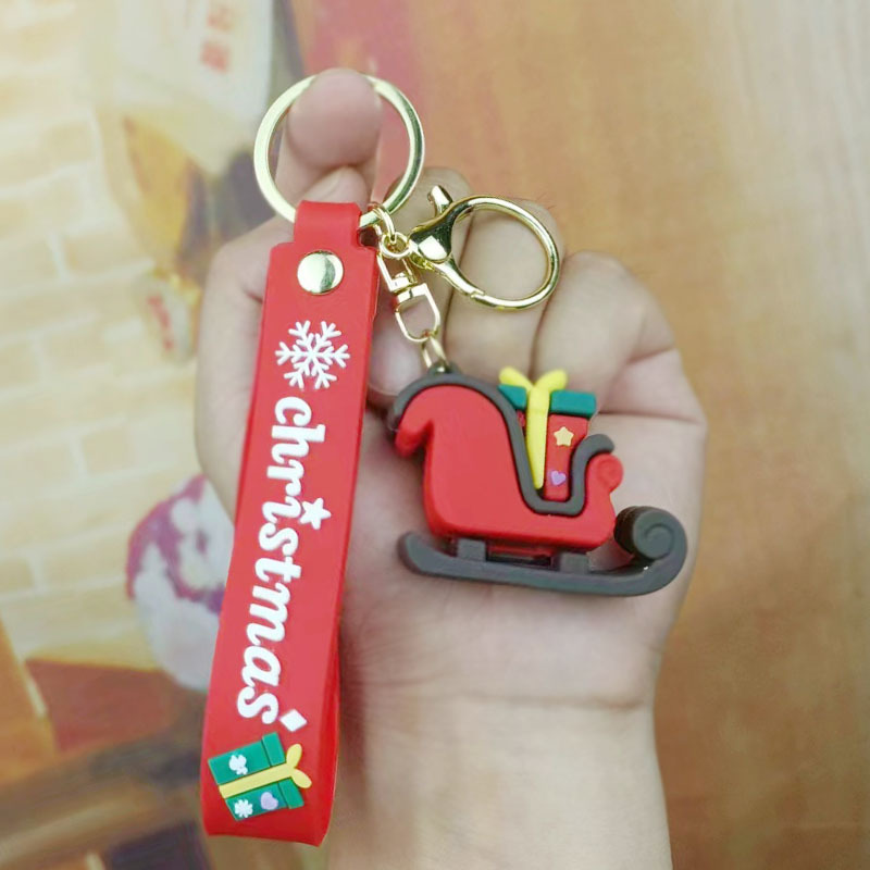 Christmas Keychain Santa Claus Keychain Car Pendant